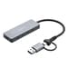Ewent EW1151 hub de interface USB Type-C 10000 Mbit/s Cinzento