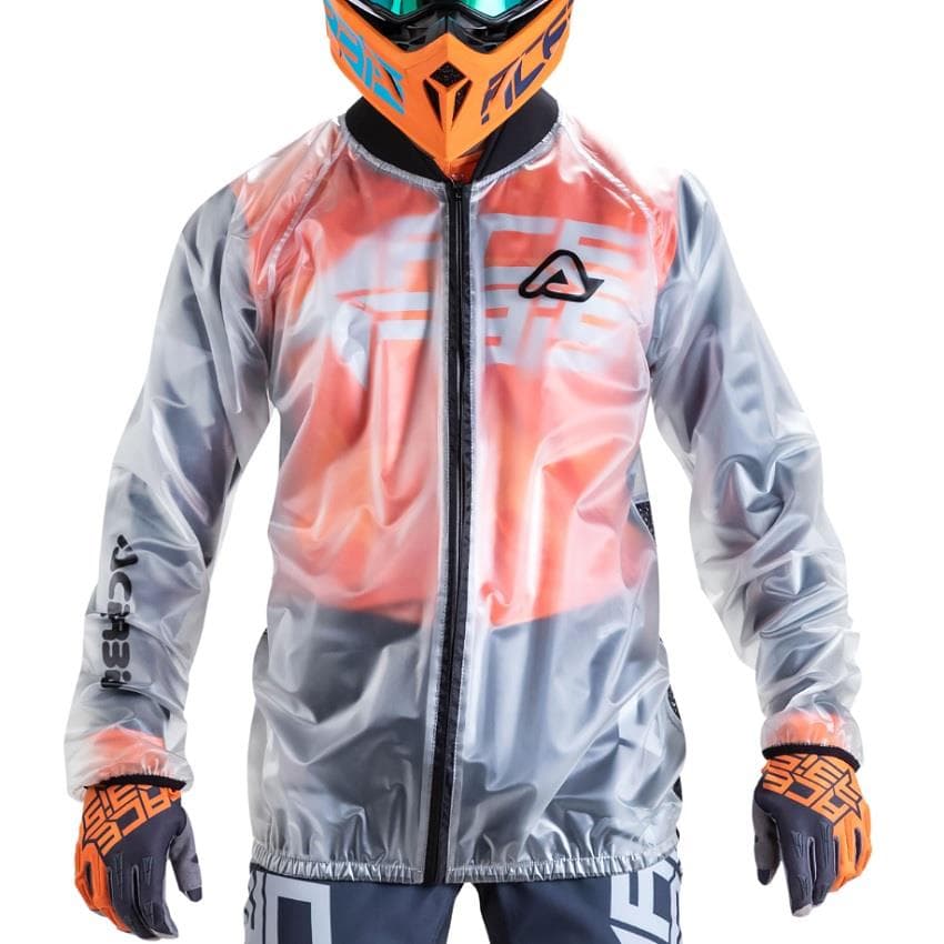 CASACO IMPERMEAVEL ACERBIS PRO RAIN 3.0 TRANSPARENTE