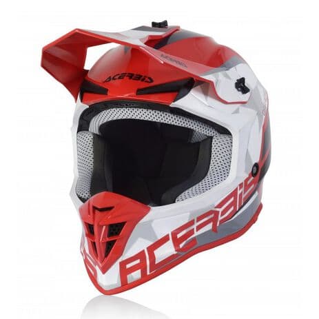 CAPACETE CROSS ACERBIS LINEAR VERMELHO/BRANCO M