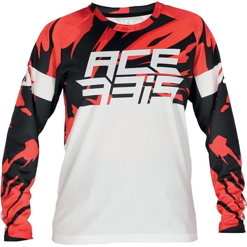 CAMISOLA ACERBIS MX J-KID FOUR BRANCO/VERMELHO