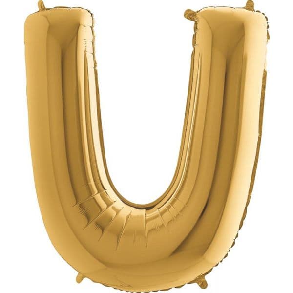 Grabo Balão Foil 40" Letra U Ouro 1 un.