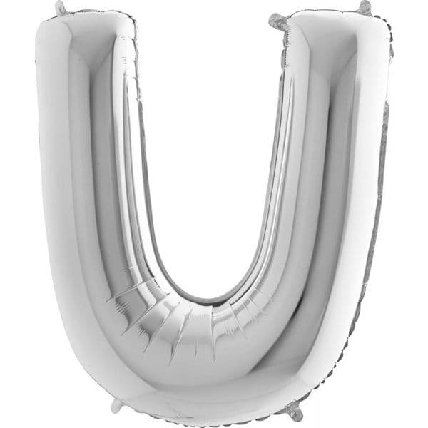 Grabo Balão Foil 40" Letra U Prata 1 un.