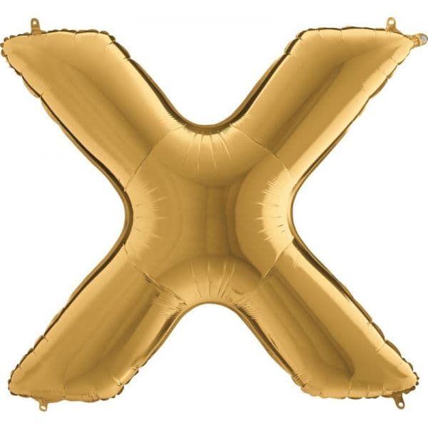 Grabo Balão Foil 40" Letra X Ouro 1 un.