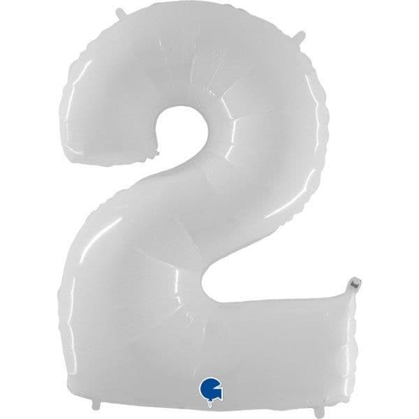 Grabo Balão Foil 40" Nº 2 Branco - 460000932