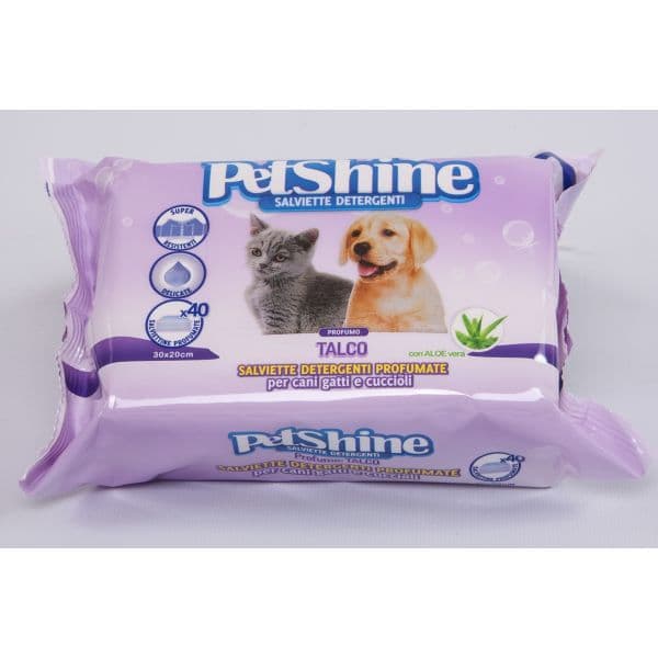 Petshine Toalhitas Talco 40 Toalhitas