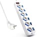 Ewent EW3932-3M estabilizador de corrente Branco 6 tomada(s) CA