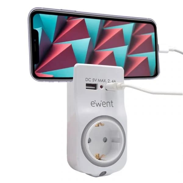 Carregador Ewent USB 2.4A 4 em 1 White