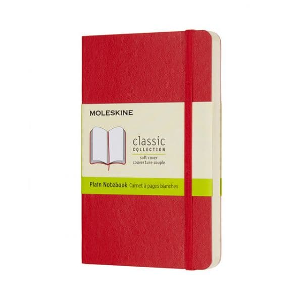 Moleskine Caderno Liso Soft Bolso Vermelho