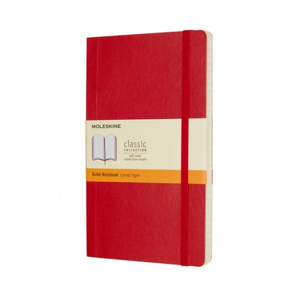 Moleskine Caderno Pautado Soft Grande Vermelho