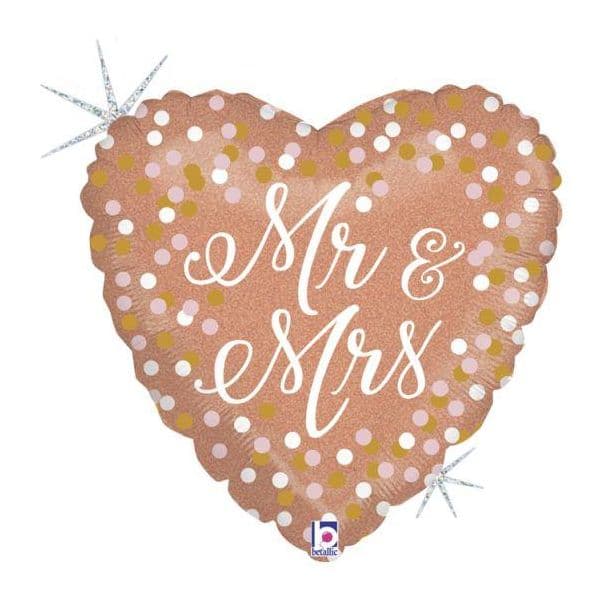 Grabo Balão Foil 18" Coração Mr & Mrs - 460036714