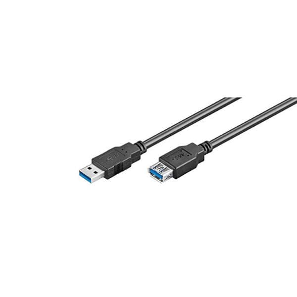 Cabo USB 3.0 Ewent Tipo A Macho > Tipo A Fêmea 1 M Preto