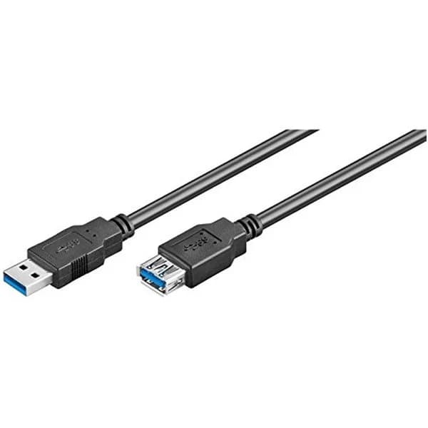 Cabo USB 3.0 Ewent Tipo A Macho > Tipo A Fêmea 1 M Preto