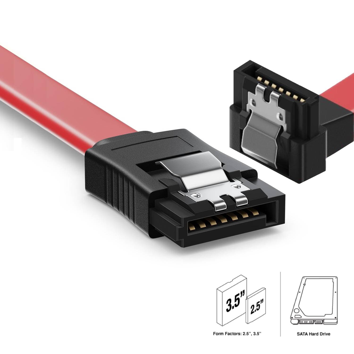 Cabo SATA Ewent 6Gbits SATA L-Type > L-Type 90º C/Clipe 30 CM
