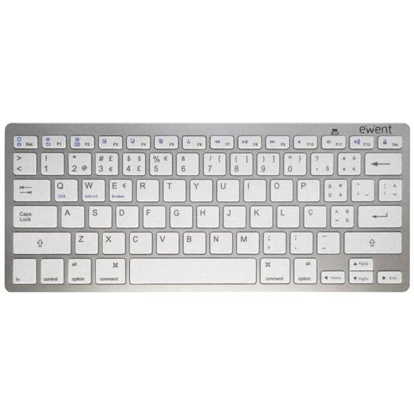 Teclado Ewent Slim Bluetooth V 3.0 Silver EW3119