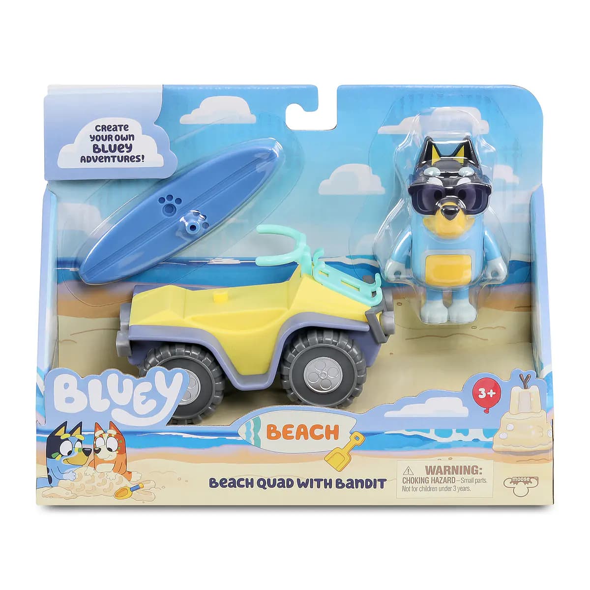 Famosa Bluey Mota de Praia do Bandit
