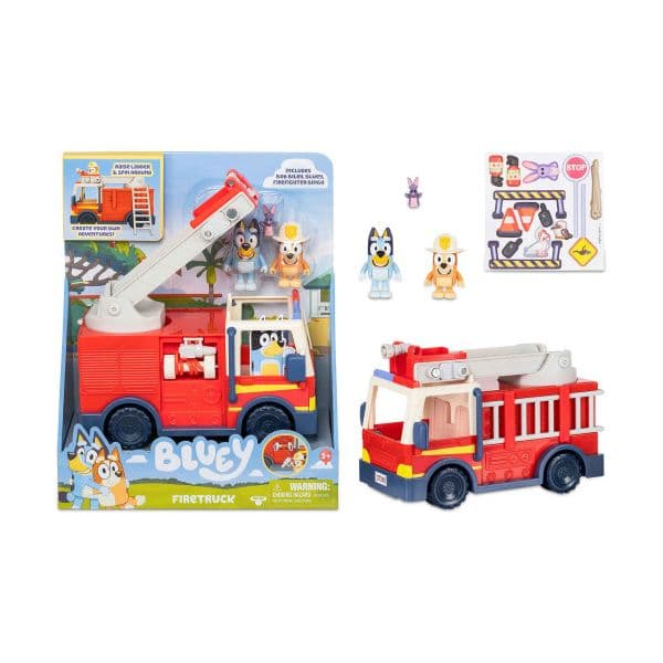 Famosa Bluey Camião de Bombeiros com Figuras (11x20,8x14,9cm)