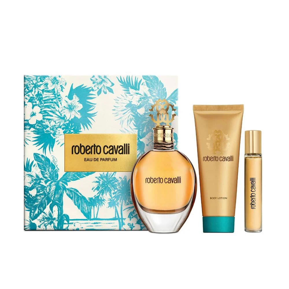 Cavalli Roberto Roberto Cavalli Gift Set EDP 75 ml, loção corporal 100 ml e miniatura EDP 15 ml