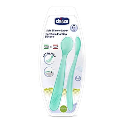 CHICCO COLHER SILICONE 6M+ AZUL X2