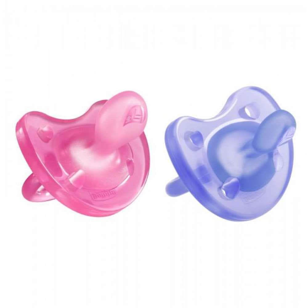Chicco Chupeta Physio Soft Silicone 12m+ Pink 2 Unidades