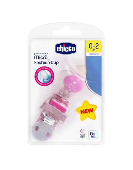 Chicco Chupeta Physio Micro + Clip Rosa 0-2M