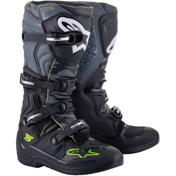 Alpinestars Bota Tech 5 Black Gray Fluorescent Yellow 10
