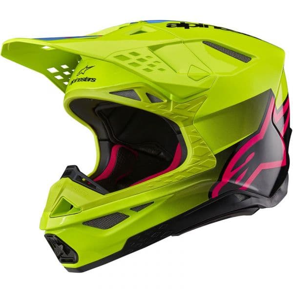 Alpinestars Capacete Supertech S-M10 Unite Yellow Fluo / Black / Diva Pink Glossy M