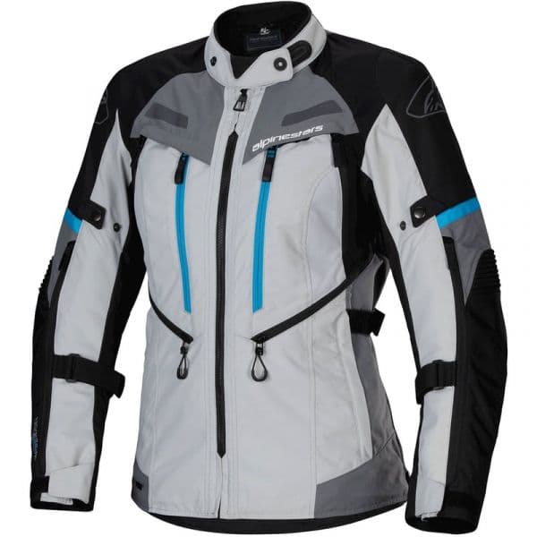 Alpinestars Casaco Stella Bogotá Pro Drystar Ice Grey / Black / Cyan L