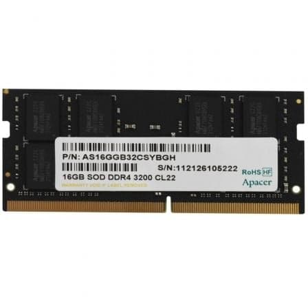 MEMORIA SO-DIMM DDR4 16GB APACER 3200MHZ 1.2V CL22