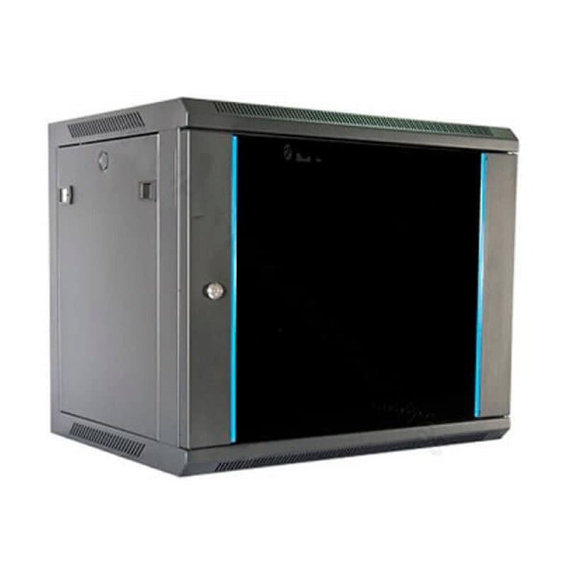 2lan Armário de Parede Rack 19" 9U 600x450 Preto