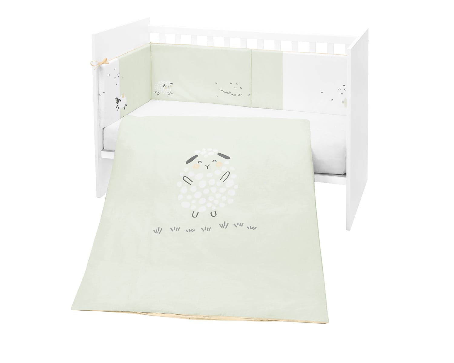 Conjunto de cama de 2 peças estilo UE 60/120 Sleepy Sheep Kikkaboo