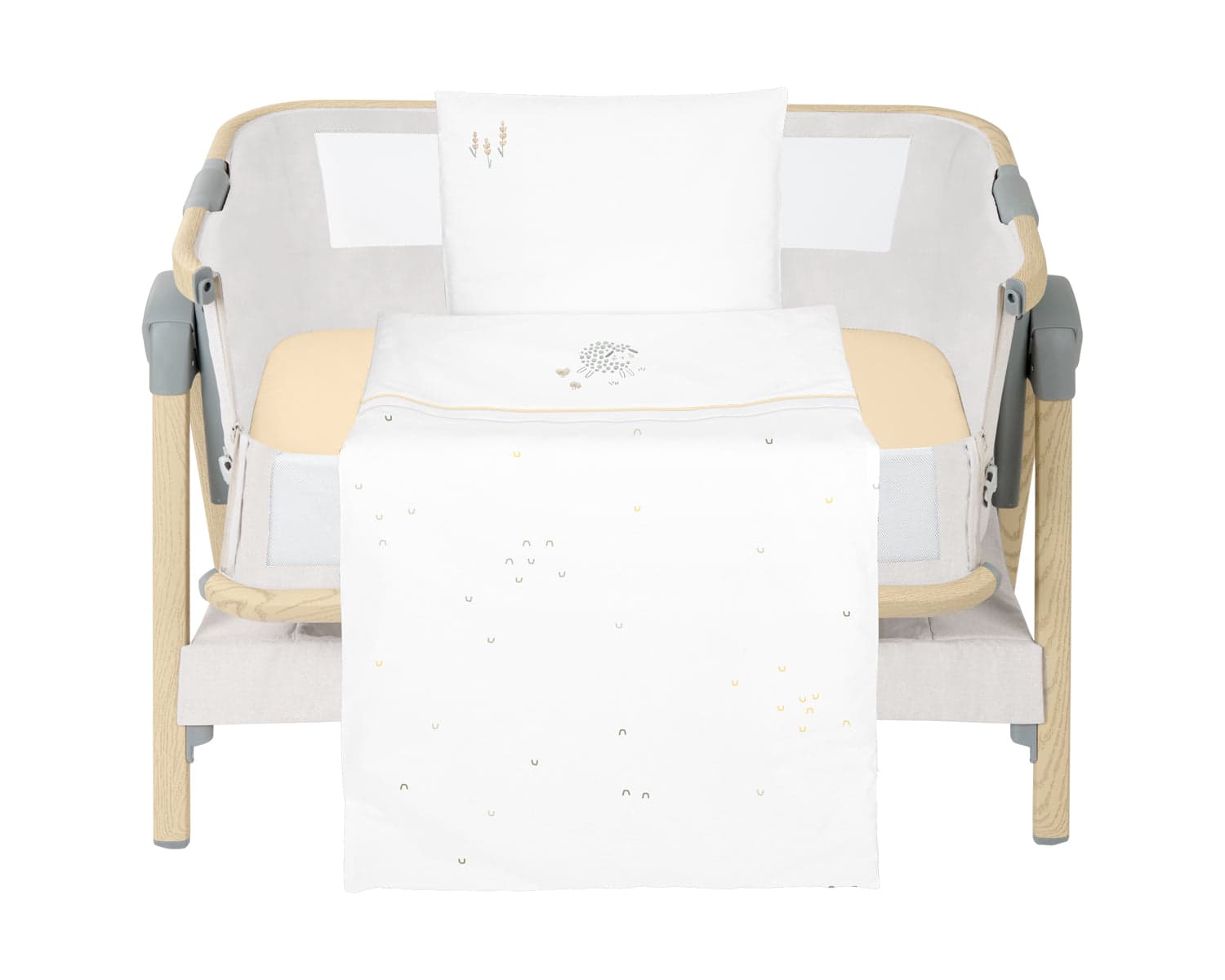 Conjunto de cama para berço pequeno Sleepy Sheep de 5 peças Kikkaboo