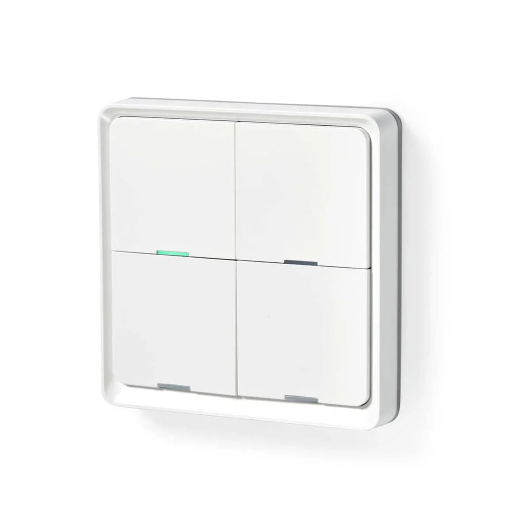 Nedis Interruptor de parede de 4 botões 12 cenários Zigbee
