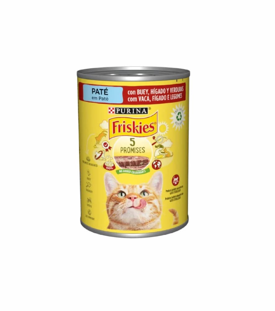 Friskies Vaca Fígado e Legumes 400g Ração Húmida para Gato - Campet