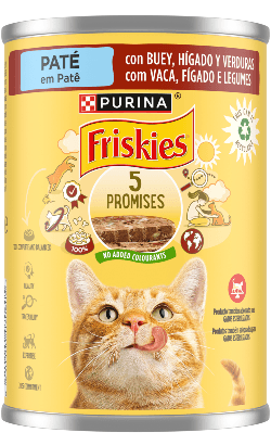 Friskies Vaca Fígado e Legumes 400g Ração Húmida para Gato - Campet