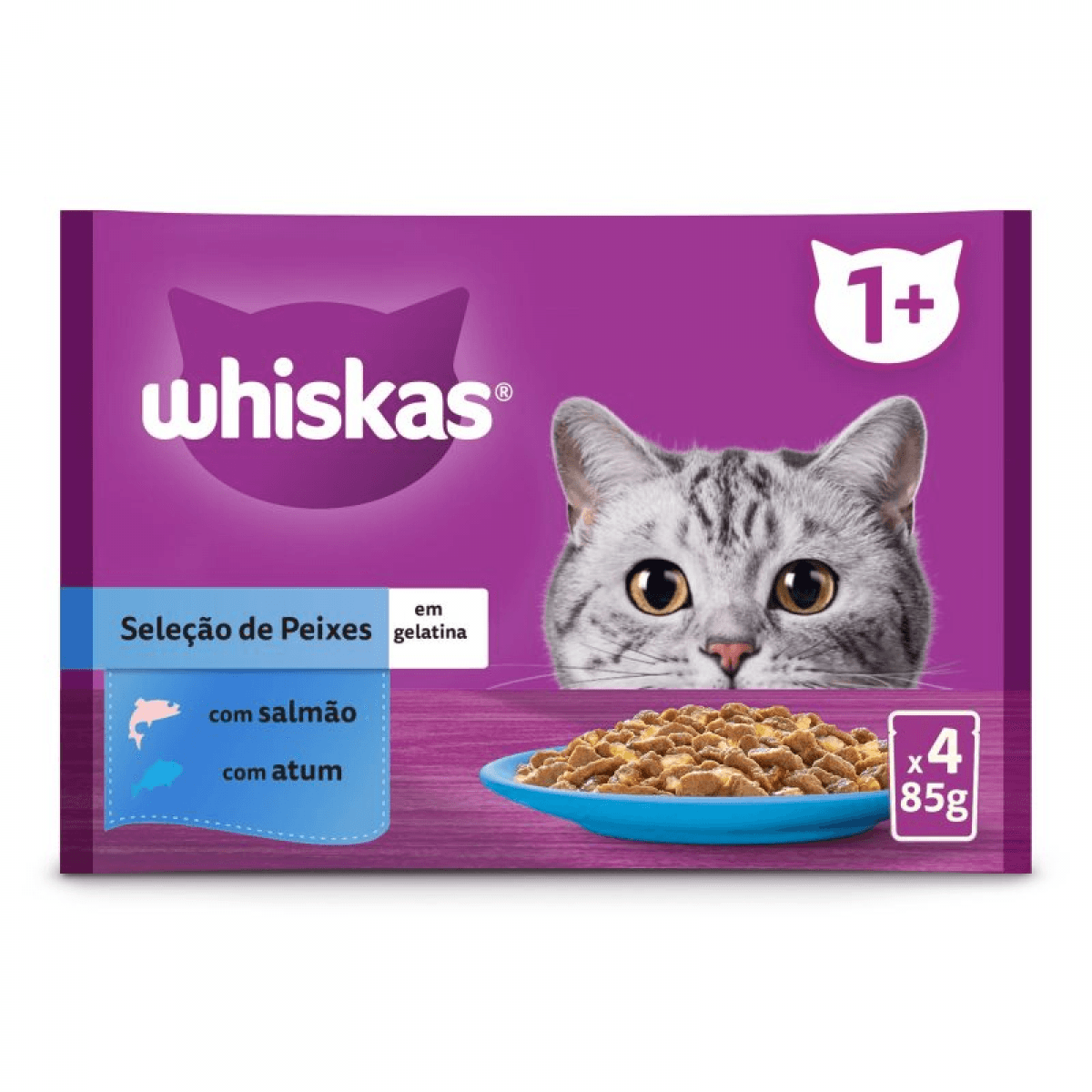 Whiskas Seleção de Peixes 4x85gr Comida Húmida para Gato - Campet