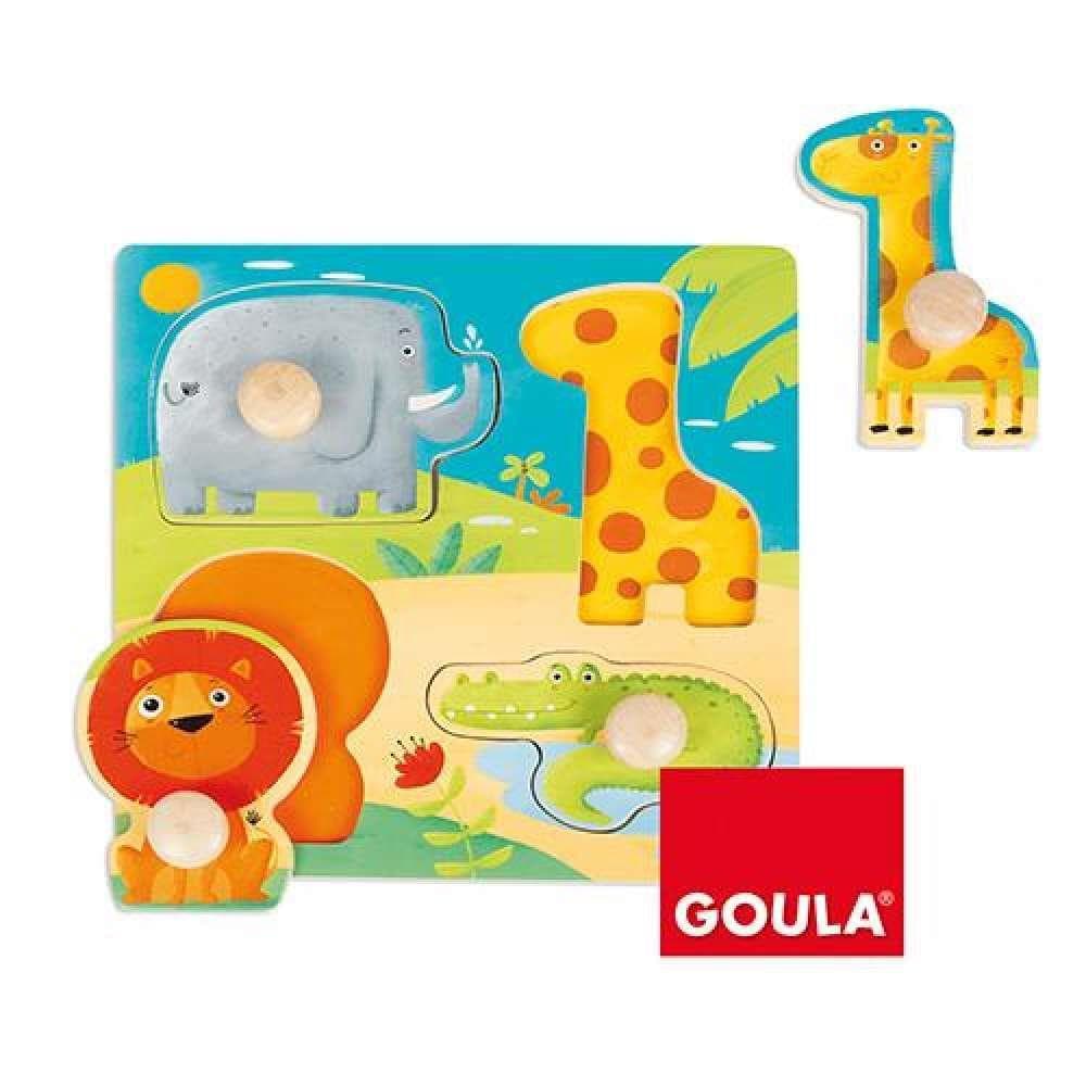 Puzzle Goula Animais da Selva 22x22 cm