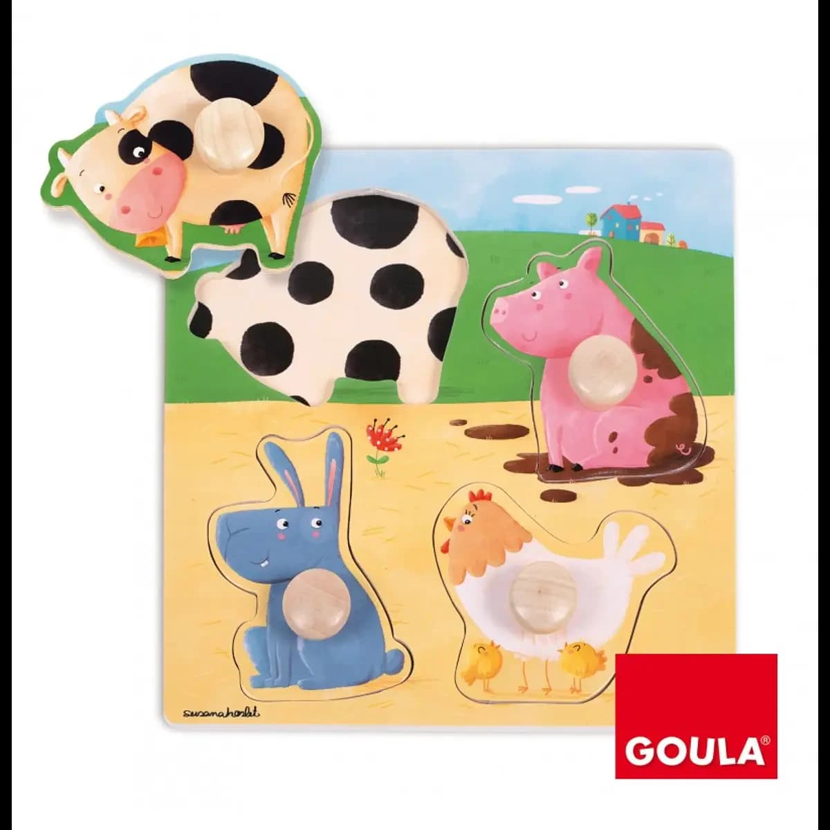 Goula Puzzle Animais da Quinta Cores - 53069