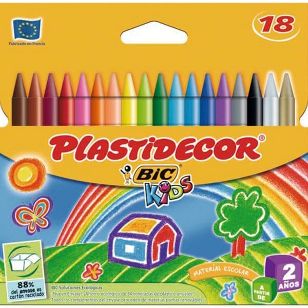 Bic Caixa 18 de Cera Plastidecor - E5438C