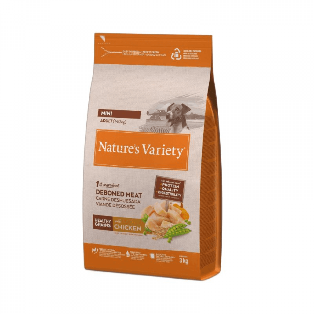 Nature's Variety Cão Grain Mini Aulto Frango 3Kg