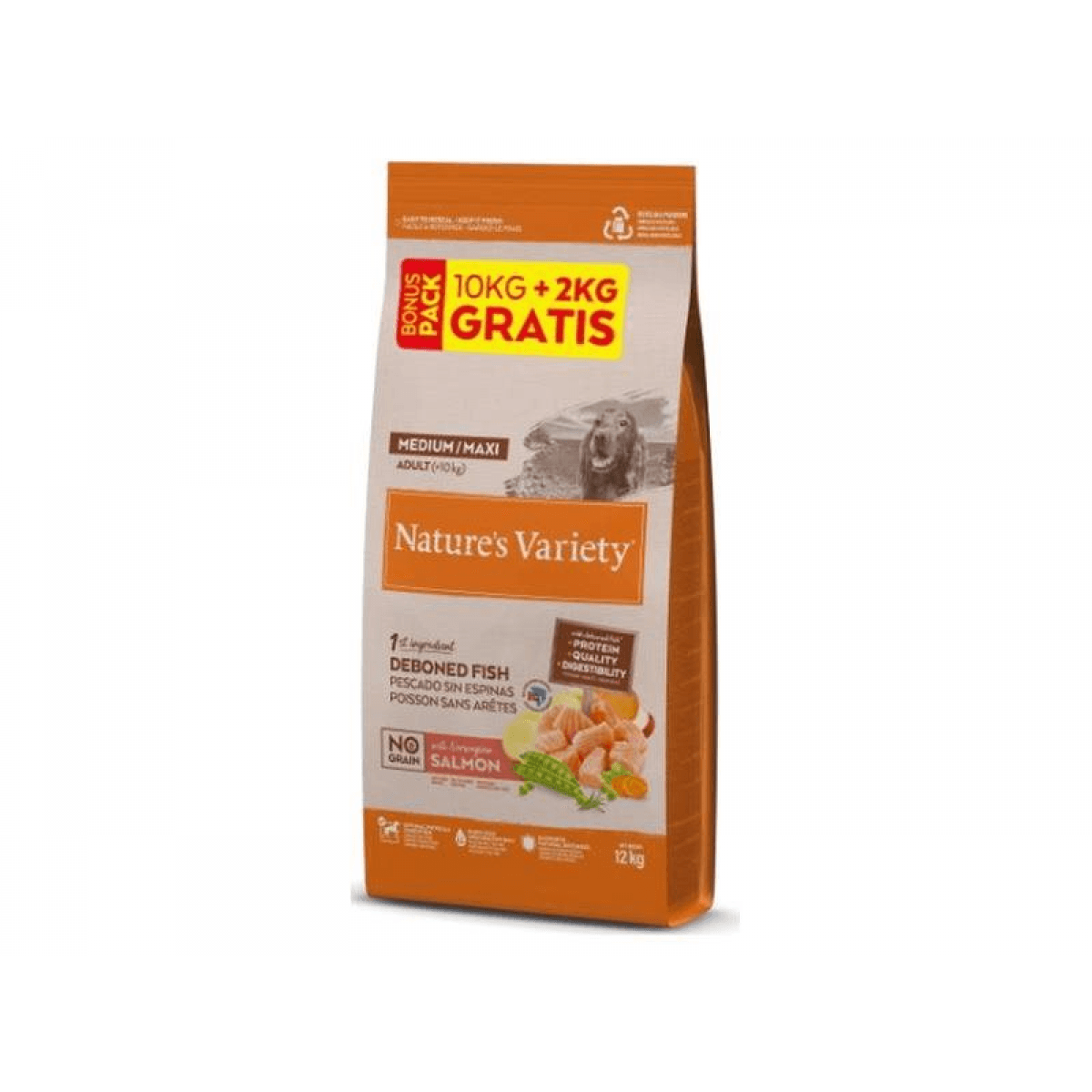Nature's Variety No Grain Medium Salmão da Noruega 10+2Kg