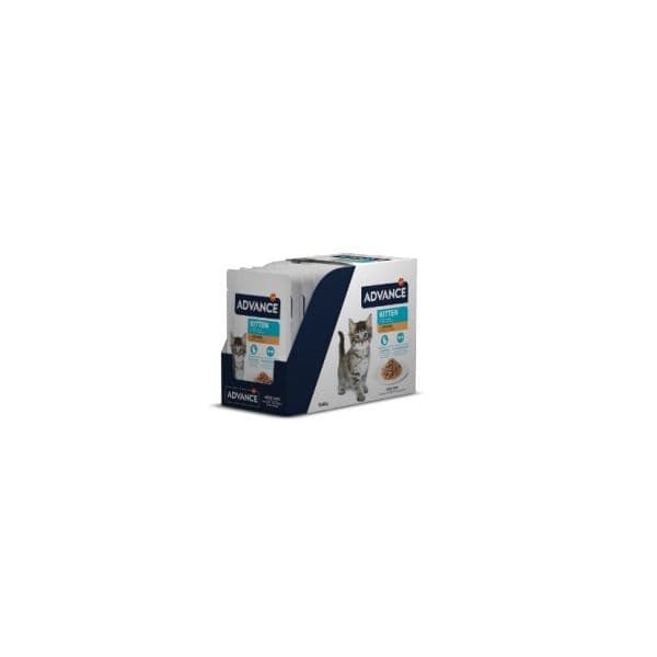 Ração Húmida Advance Cat Wet Kitten Chicken 12x85g