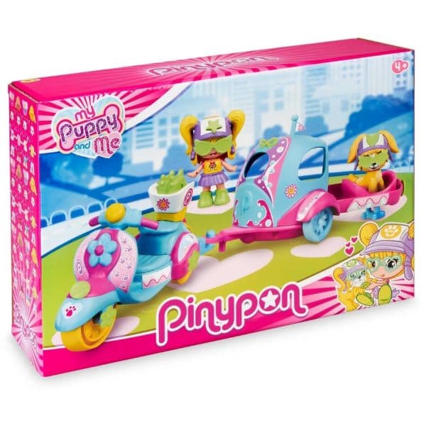 Pinypon Puppy Motorbike com Reboque - F16247