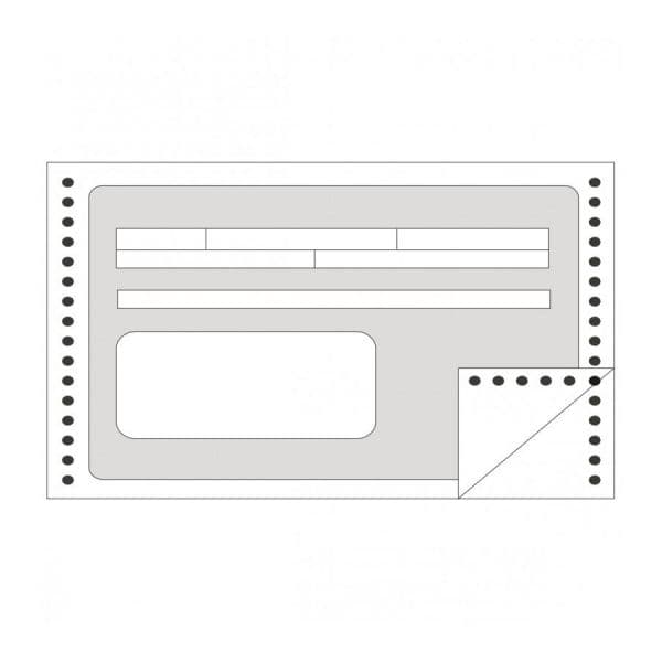 Apli Formulários Recibo Contínuo 240mm x 4" 1 Cópia Numerados Autocopiativo Branco 1200 Unidades