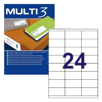 Multi3 Etiquetas Adesivas 70x35mm 100 Folhas - APL04703