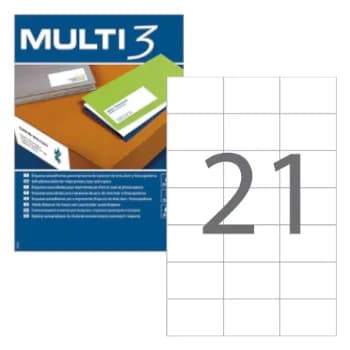 Etiquetas 70×42,4 Multi3 100 Folhas A4 2100un