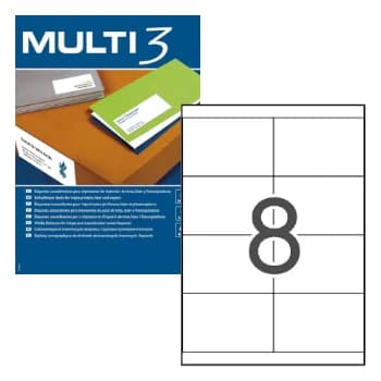 Etiquetas 105×70 Multi3 100 Folhas A4 1000un