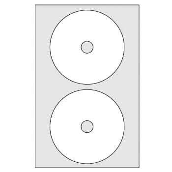 Etiquetas 117mm Multi3 para CD ou DVD 100 folhas 200un