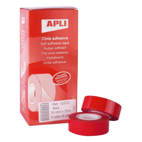 Apli Fita Adesiva Vermelha 33m x 19mm 12272
