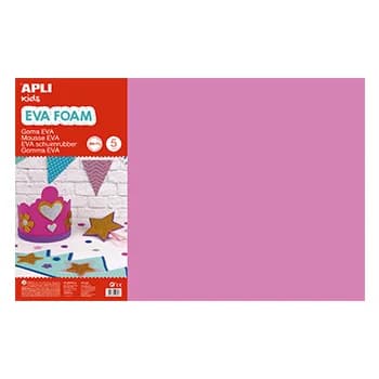 Placa de Cor Musgami 40x60cm 2mm Rosa 5Fls