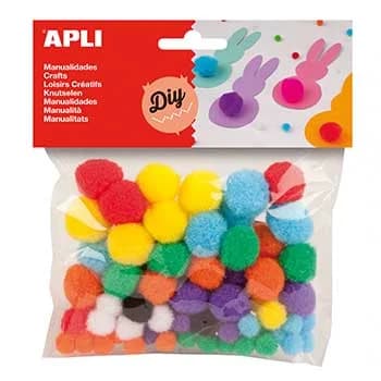 Apli Kit Manualidades Pompons 22/18/14/10mm 78un. - 13061